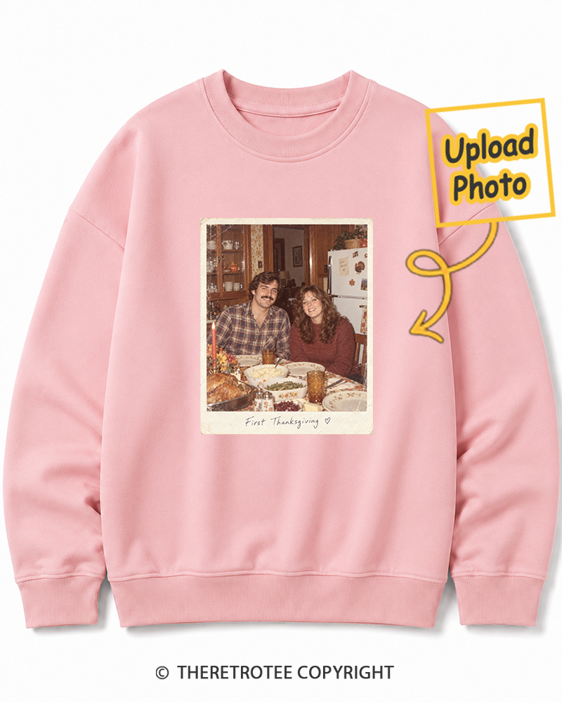 TheRetroTee Personalized First Thanksgiving Together 1986 Sweatshirt