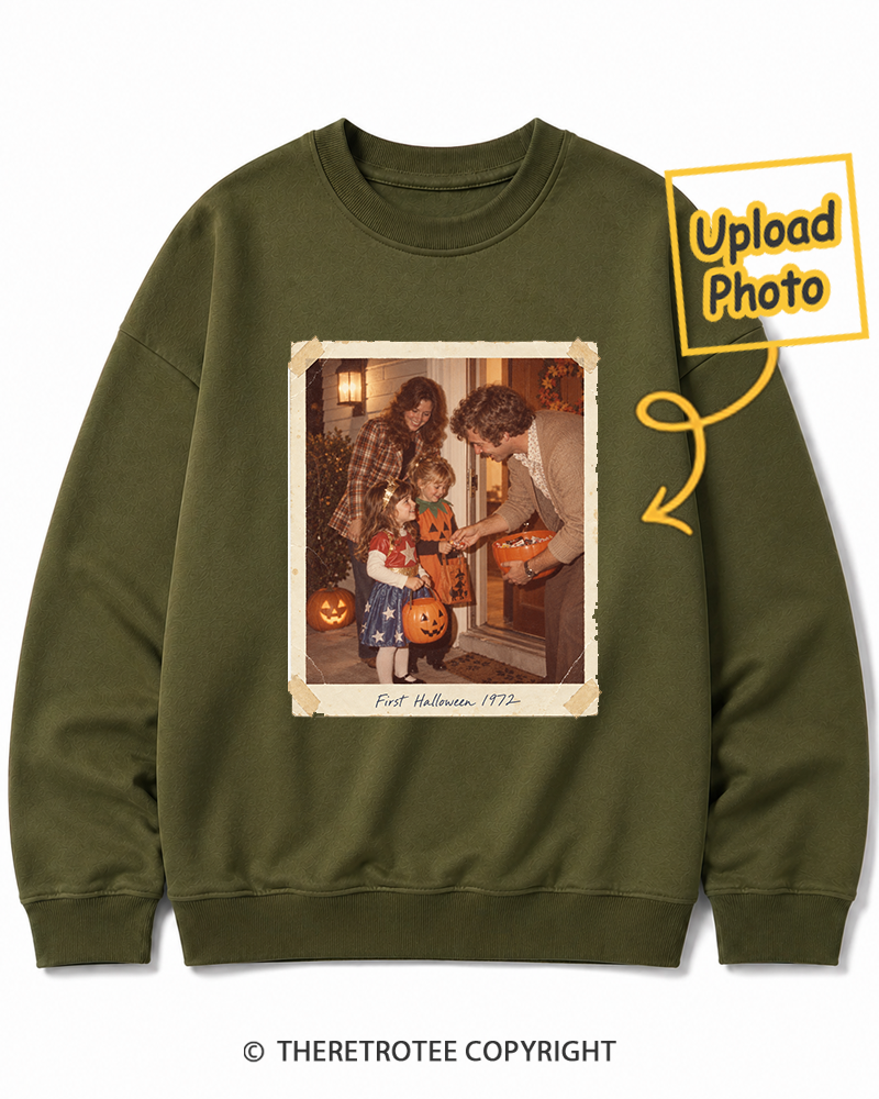 TheRetroTee Personalized My First Halloween 1972 Sweatshirt