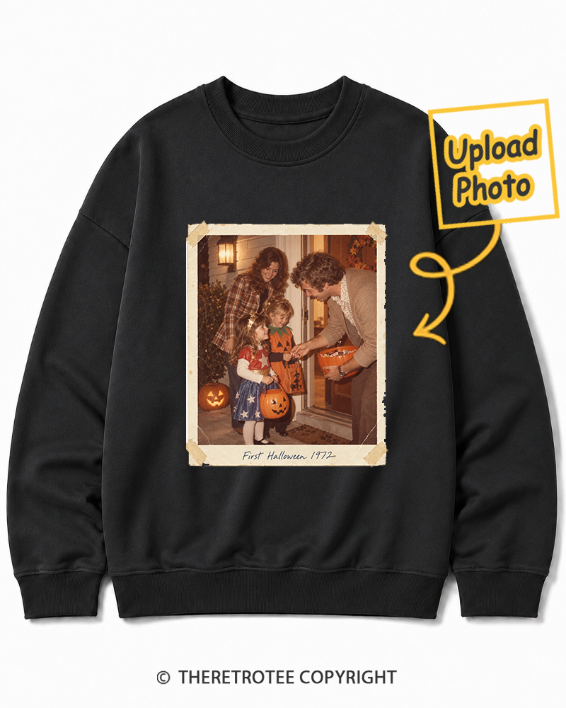 TheRetroTee Personalized My First Halloween 1972 Sweatshirt
