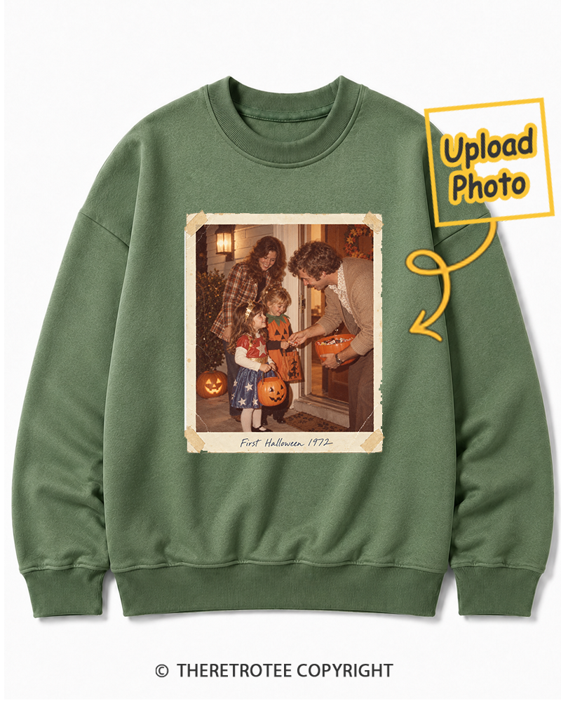 TheRetroTee Personalized My First Halloween 1972 Sweatshirt