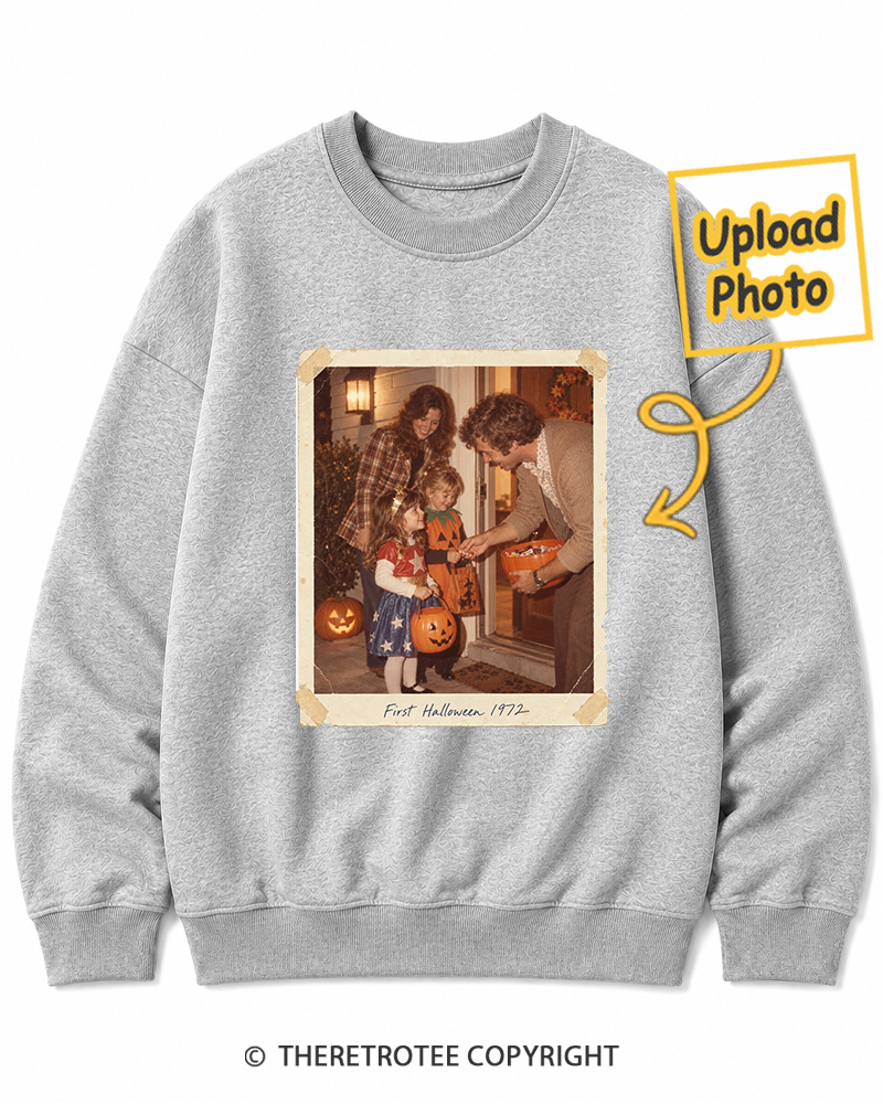TheRetroTee Personalized My First Halloween 1972 Sweatshirt