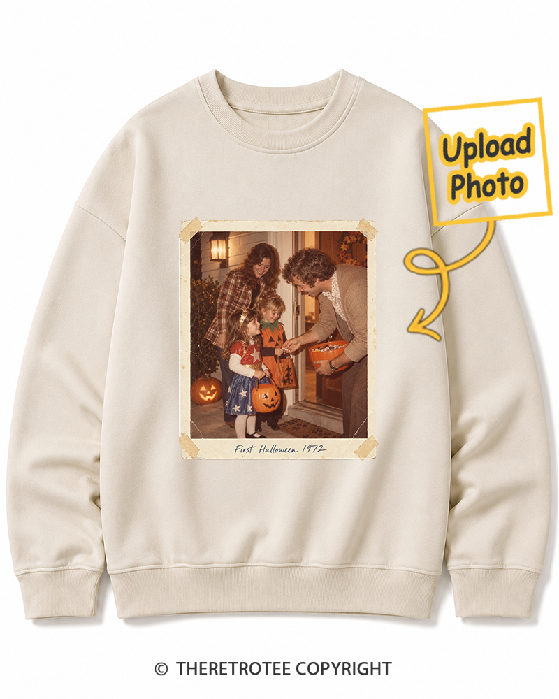 TheRetroTee Personalized My First Halloween 1972 Sweatshirt