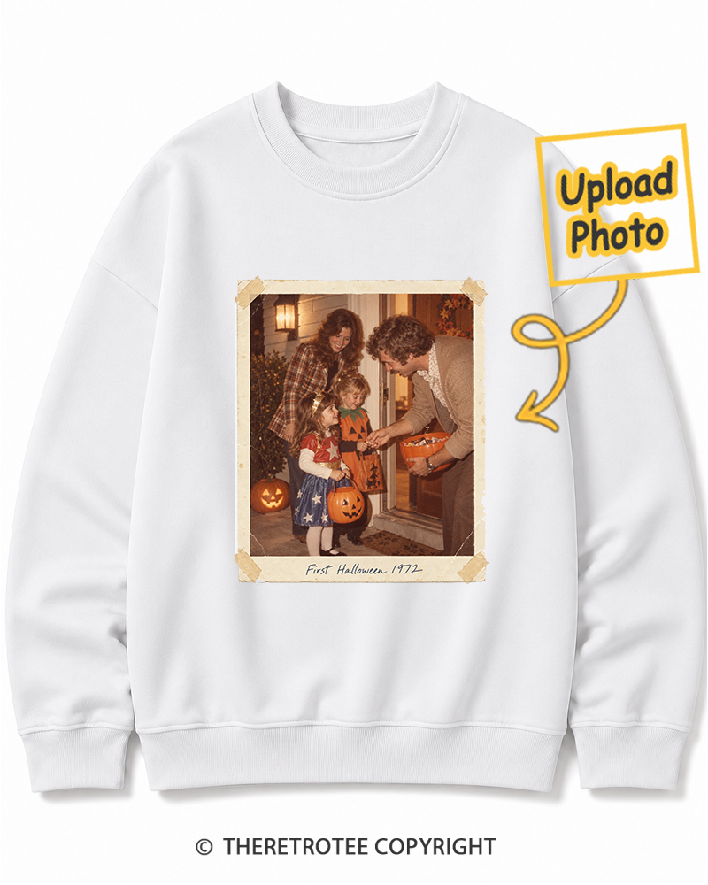 TheRetroTee Personalized My First Halloween 1972 Sweatshirt
