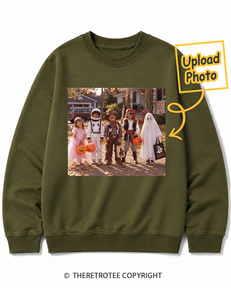 TheRetroTee Personalized Trick or Treat 1976 Sweatshirt