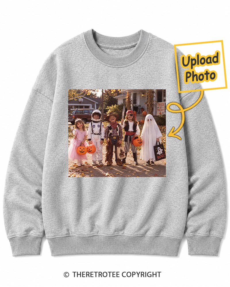 TheRetroTee Personalized Trick or Treat 1976 Sweatshirt