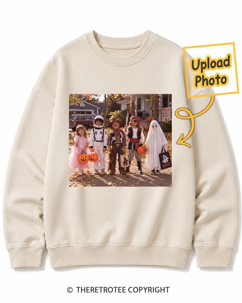 TheRetroTee Personalized Trick or Treat 1976 Sweatshirt