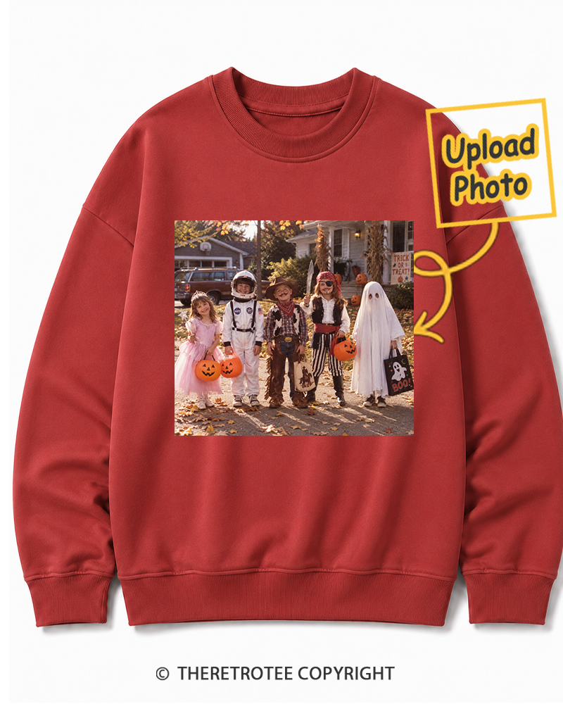TheRetroTee Personalized Trick or Treat 1976 Sweatshirt