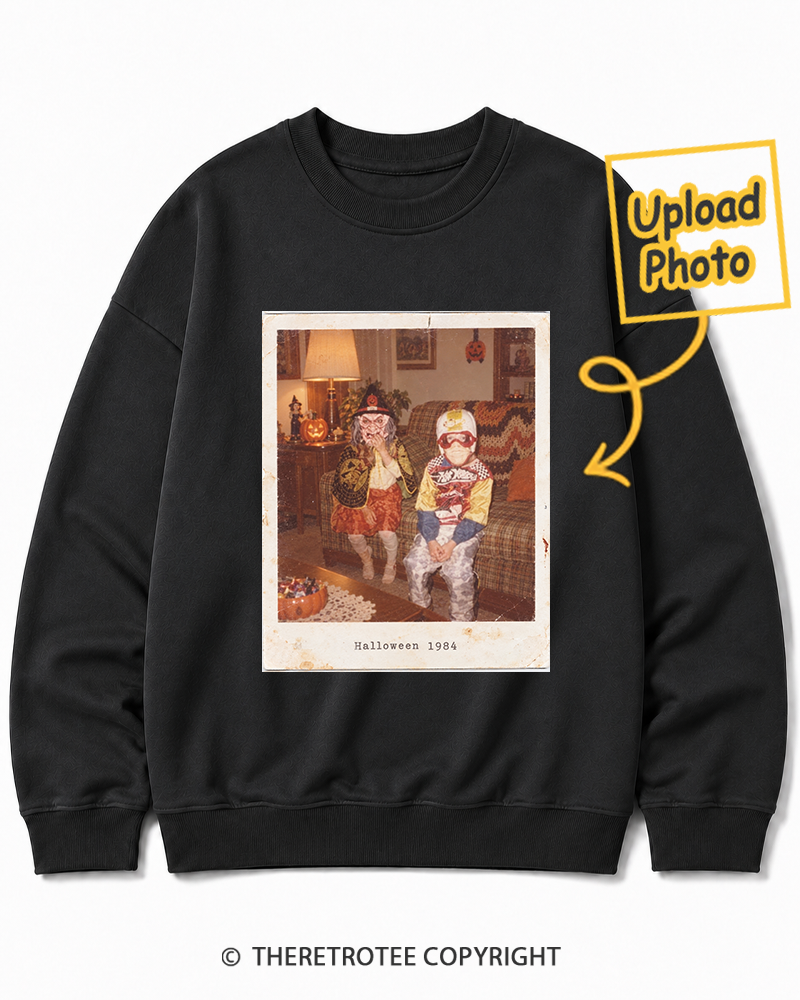 TheRetroTee Personalized Halloween Costume 1984 Sweatshirt
