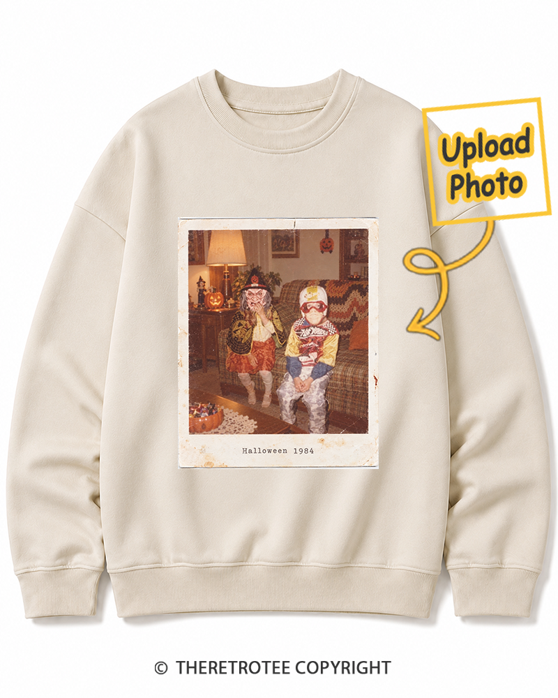 TheRetroTee Personalized Halloween Costume 1984 Sweatshirt
