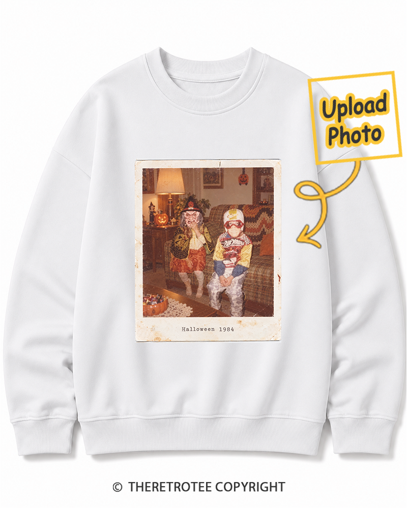 TheRetroTee Personalized Halloween Costume 1984 Sweatshirt