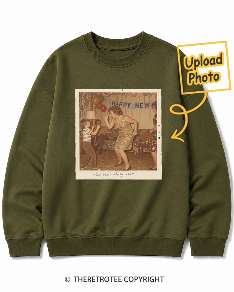 TheRetroTee Personalized New Year's Party 1970 Sweatshirt