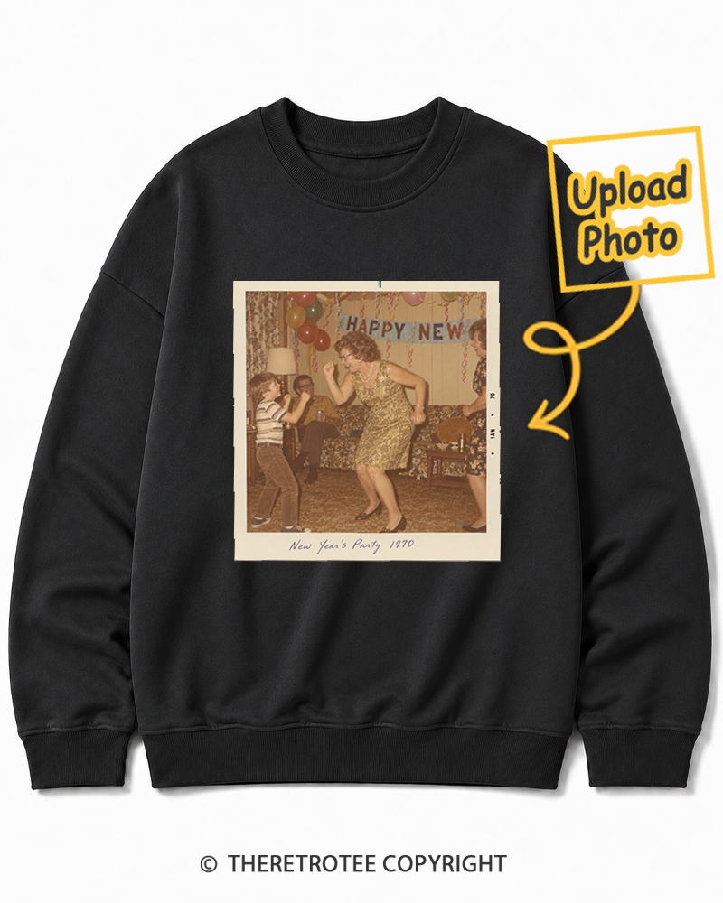 TheRetroTee Personalized New Year's Party 1970 Sweatshirt