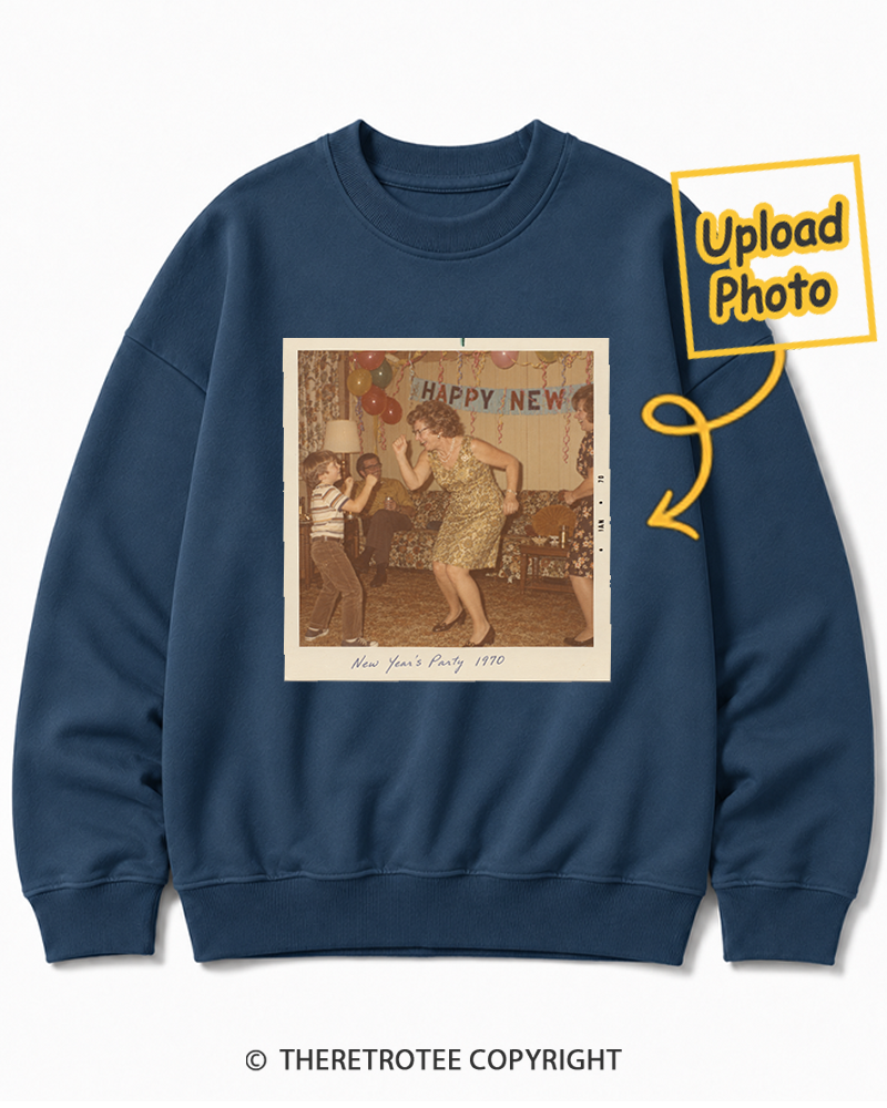 TheRetroTee Personalized New Year's Party 1970 Sweatshirt
