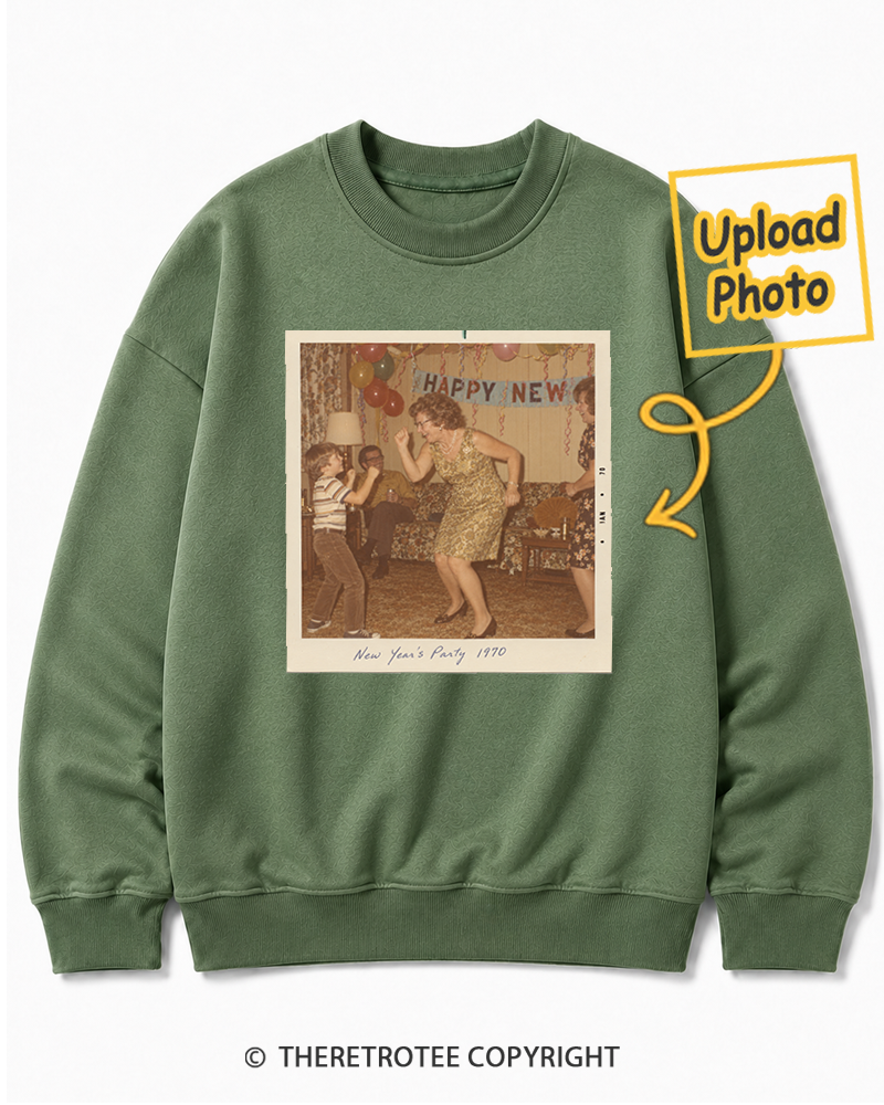 TheRetroTee Personalized New Year's Party 1970 Sweatshirt