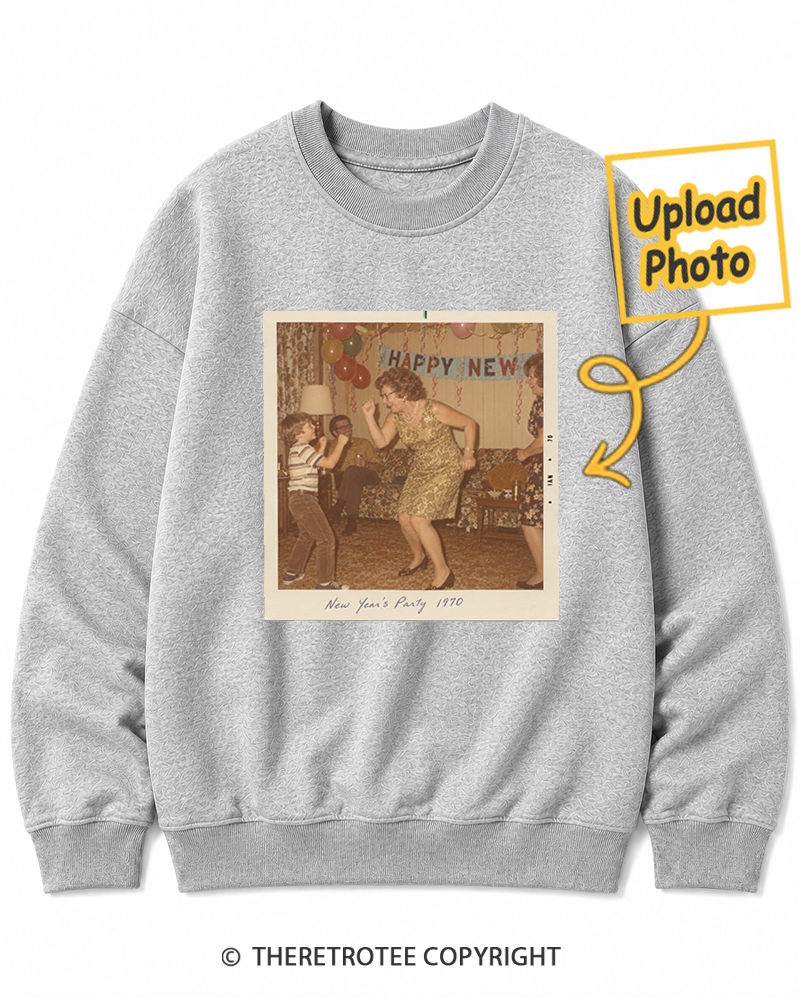 TheRetroTee Personalized New Year's Party 1970 Sweatshirt