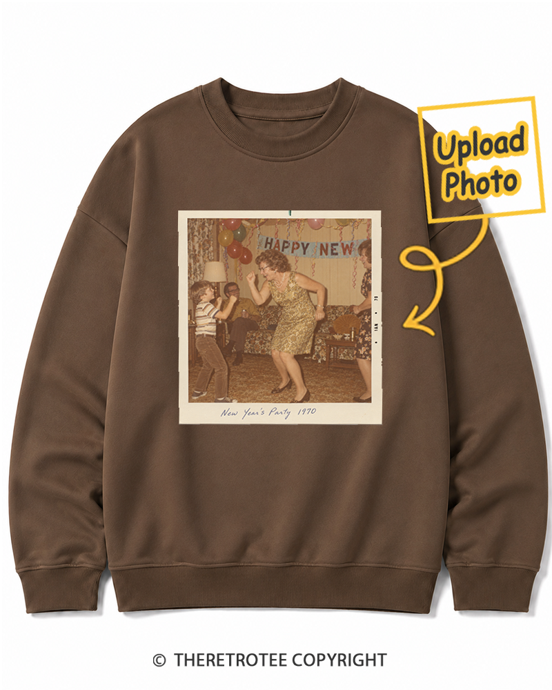 TheRetroTee Personalized New Year's Party 1970 Sweatshirt