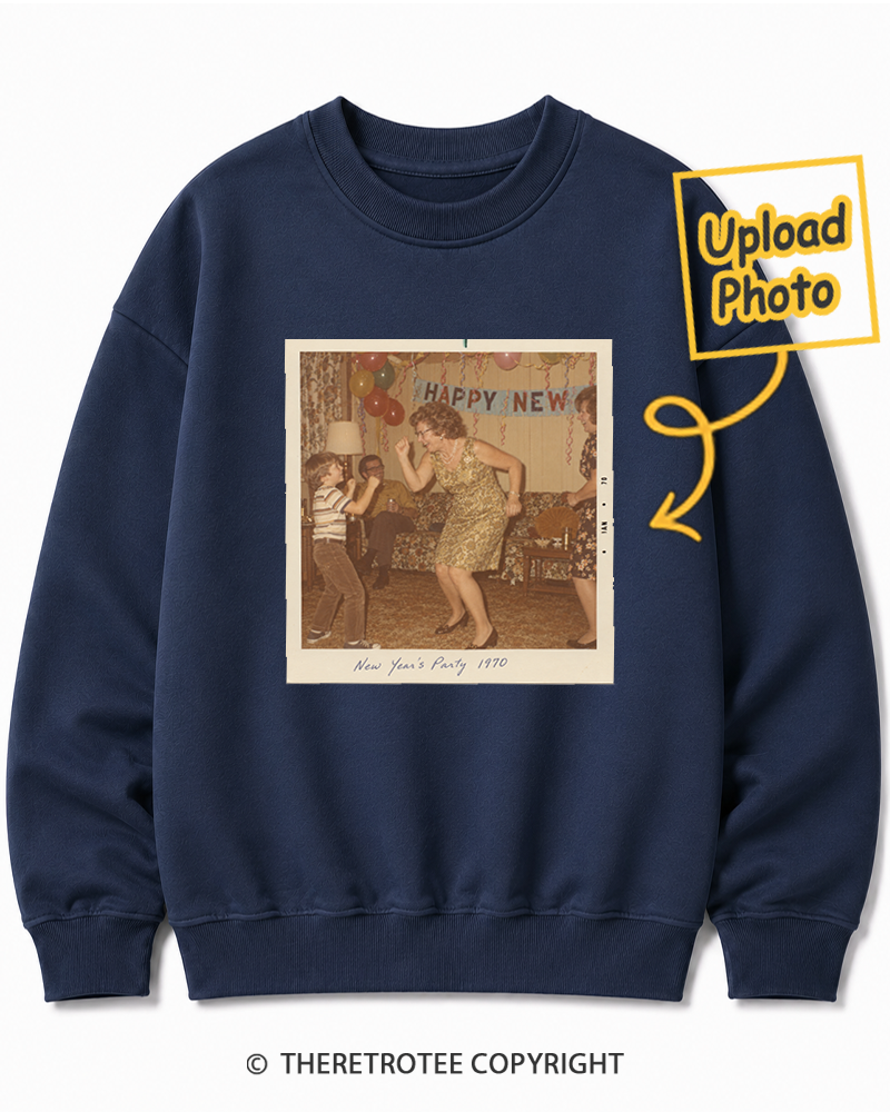 TheRetroTee Personalized New Year's Party 1970 Sweatshirt