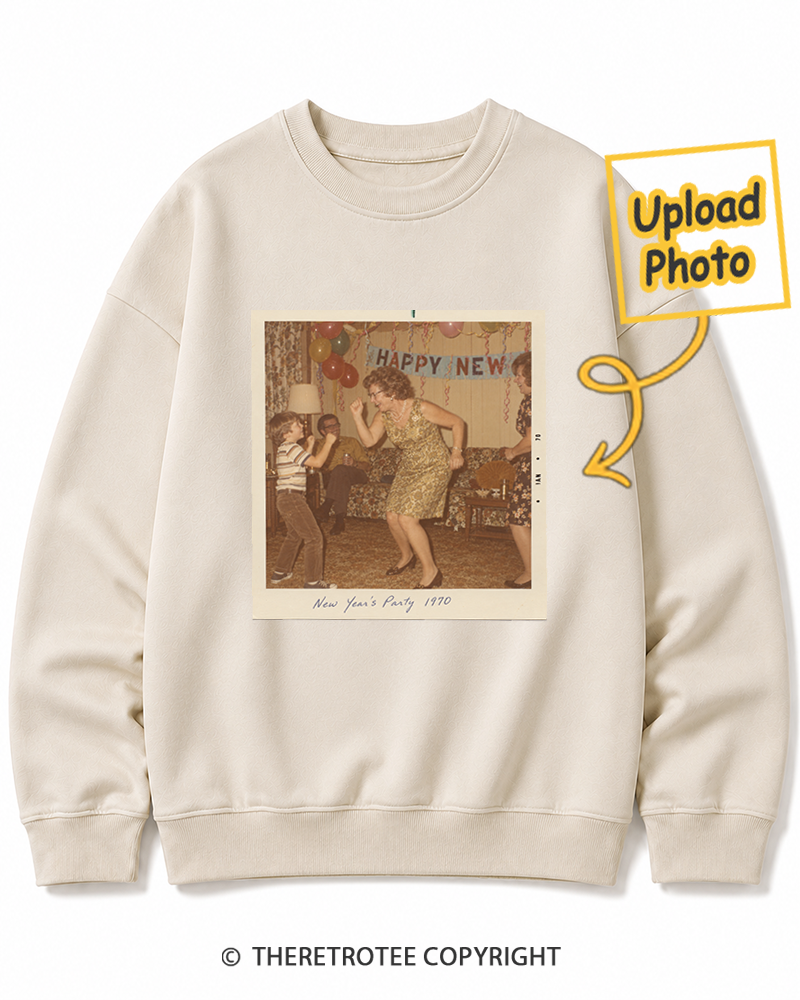 TheRetroTee Personalized New Year's Party 1970 Sweatshirt