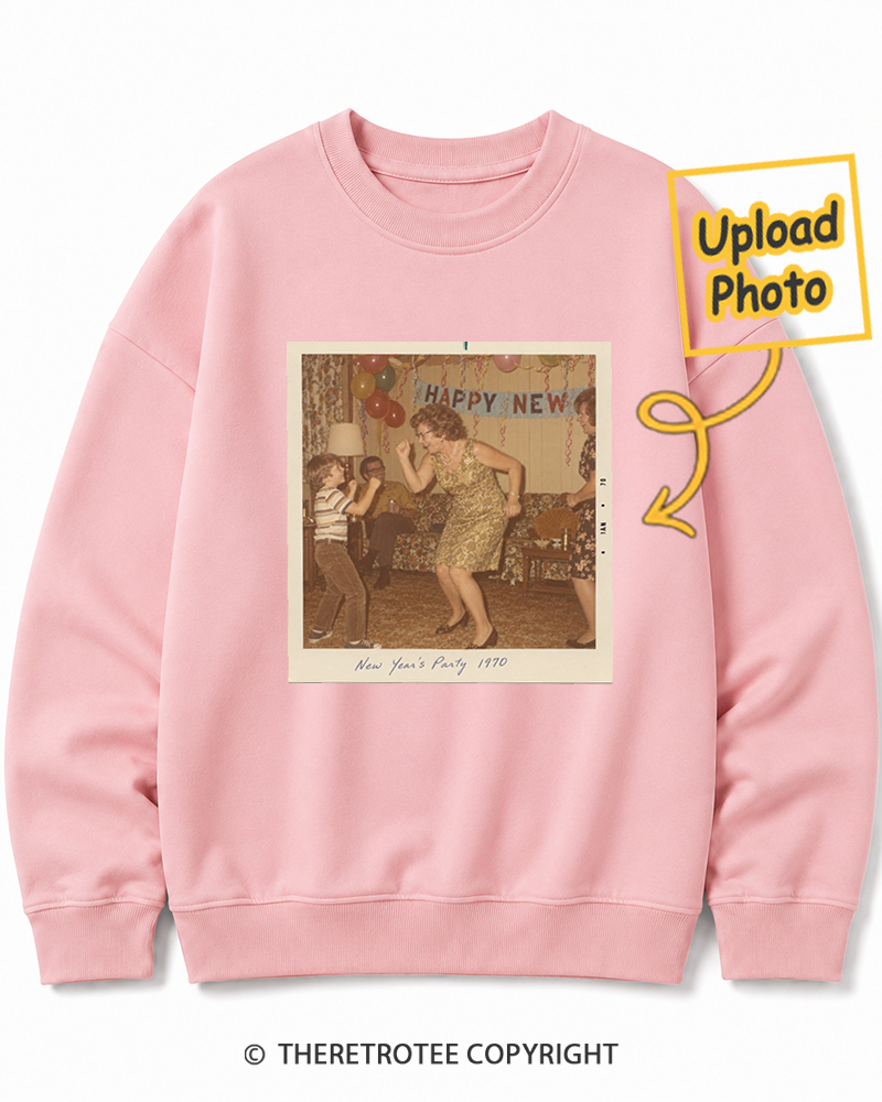 TheRetroTee Personalized New Year's Party 1970 Sweatshirt