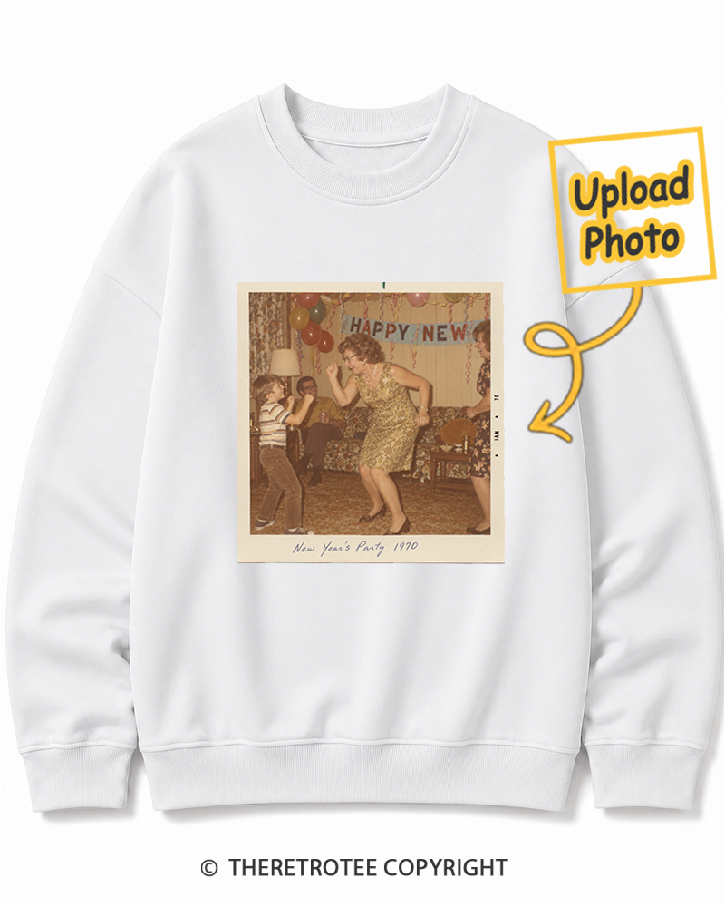 TheRetroTee Personalized New Year's Party 1970 Sweatshirt