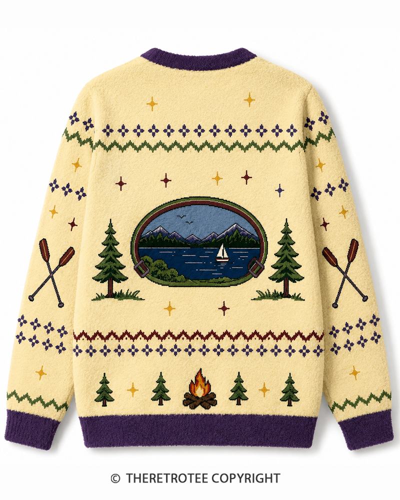 TheRetroTee Camp Crystal Lake Voorhees Horror Sweater