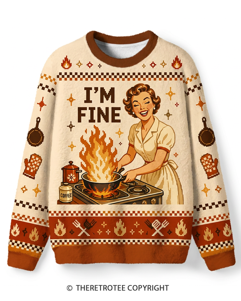 TheRetroTee I’m Fine 1950s Sweater