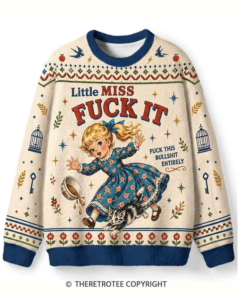 TheRetroTee Attitude Girl Fuck It 1960s Sweater