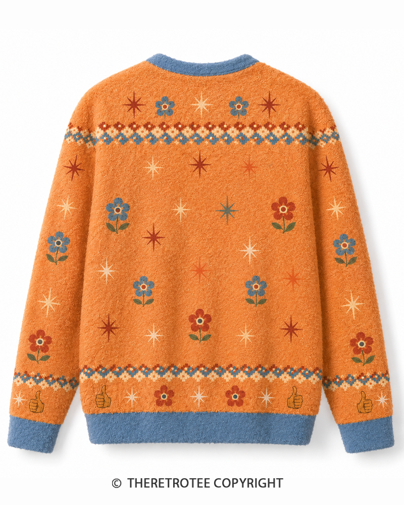 TheRetroTee Funny Motivation 1950s Sweater