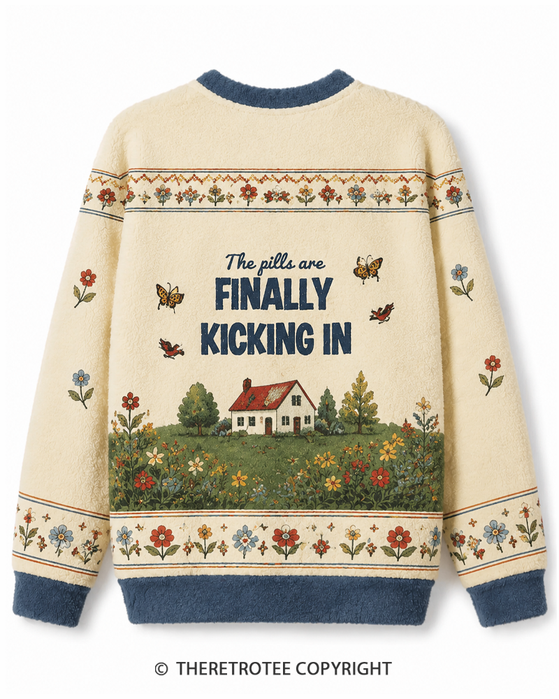 TheRetroTee The Pills Are Finally Kicking In 1950s Sweater