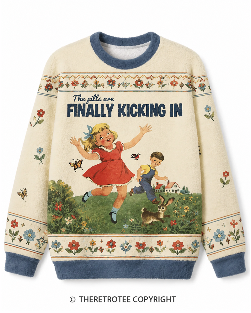 TheRetroTee The Pills Are Finally Kicking In 1950s Sweater