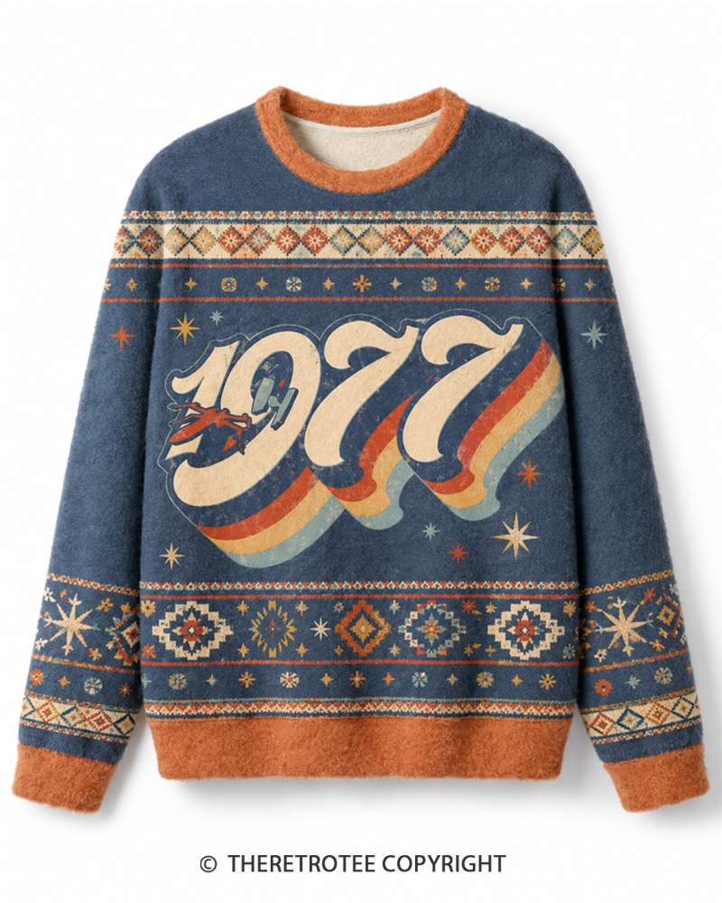 TheRetroTee 1977 Retro Dog Fight Sweater