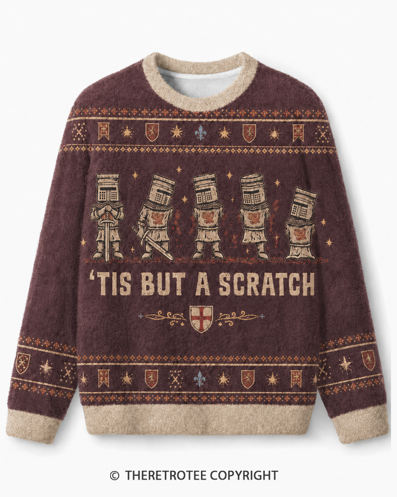 TheRetroTee Tis But A Scratch 1970s Sweater