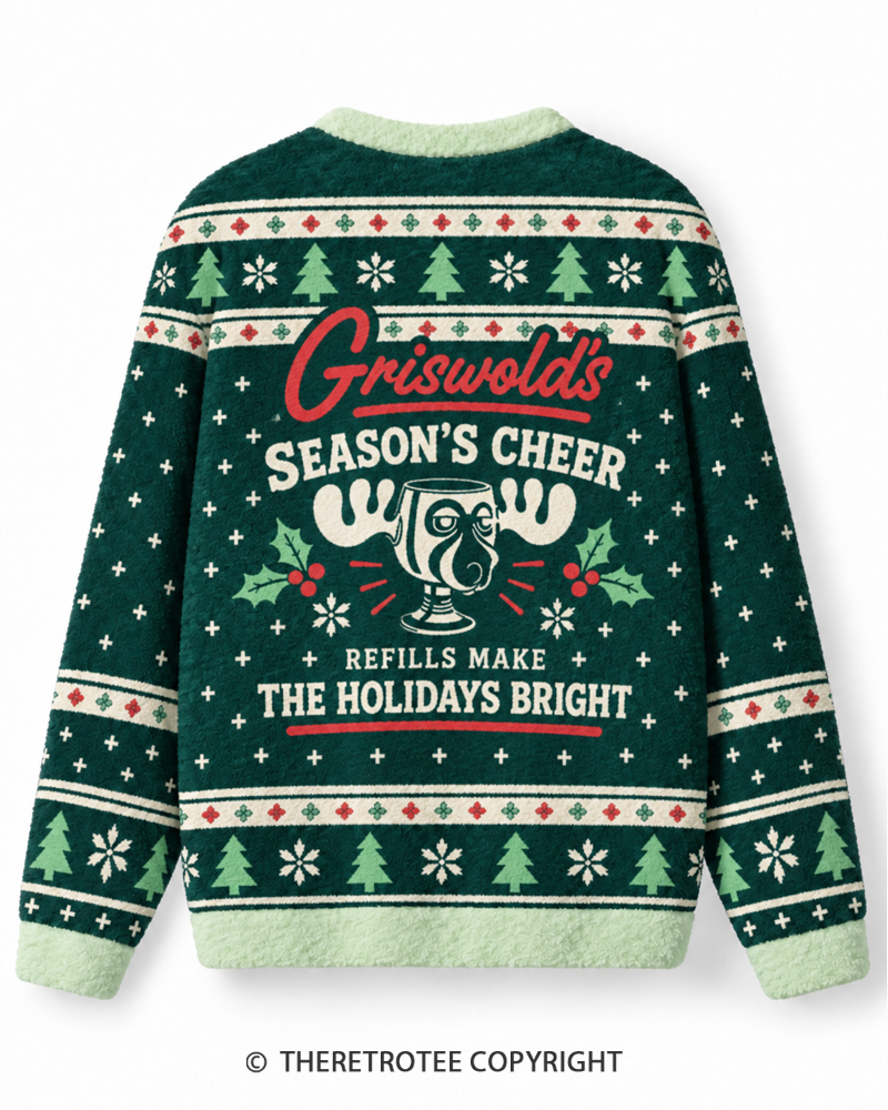 TheRetroTee Famous Holiday Eggnog Christmas Sweater