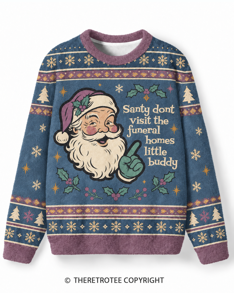 TheRetroTee Stay Naughty Santa Christmas Sweater
