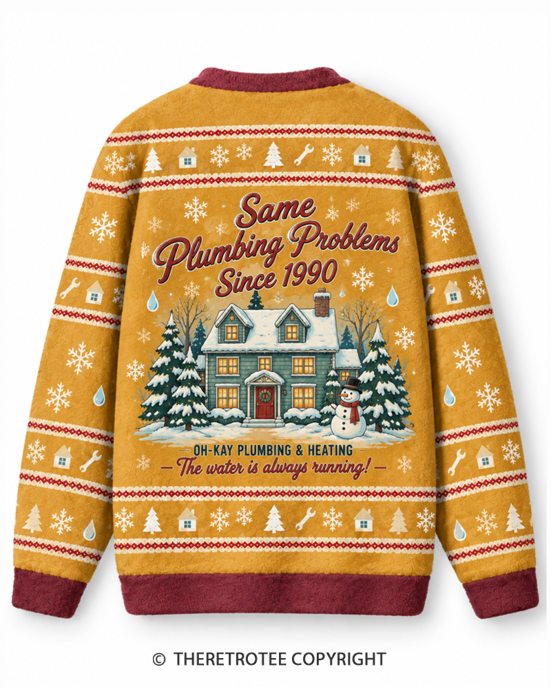 TheRetroTee Holiday Plumbing Christmas Sweater