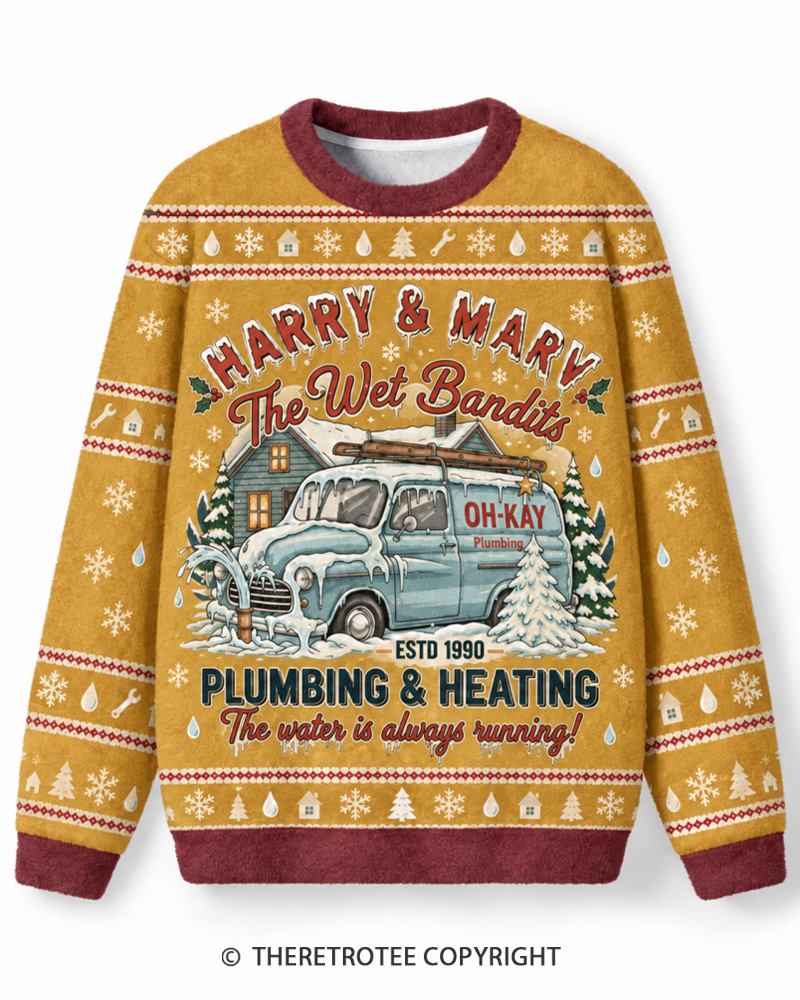 TheRetroTee Holiday Plumbing Christmas Sweater