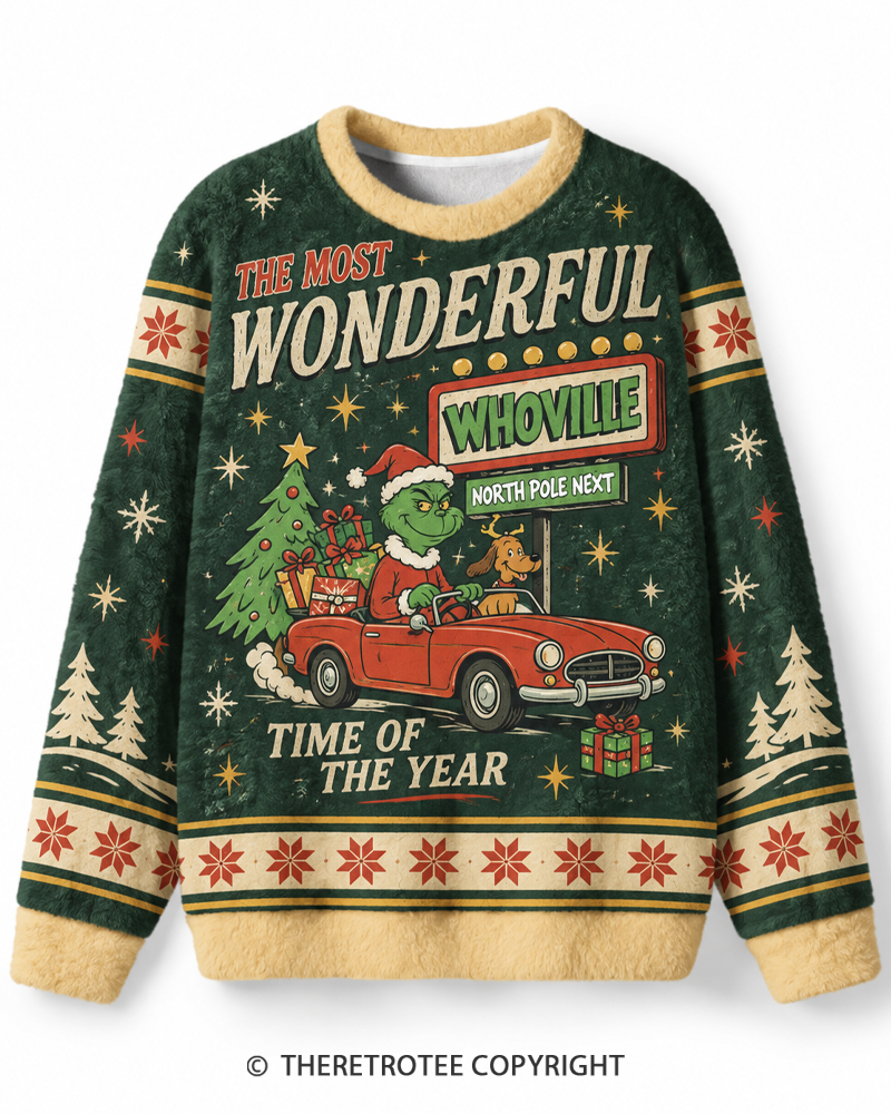 TheRetroTee Same Mischief Different Season Christmas Sweater