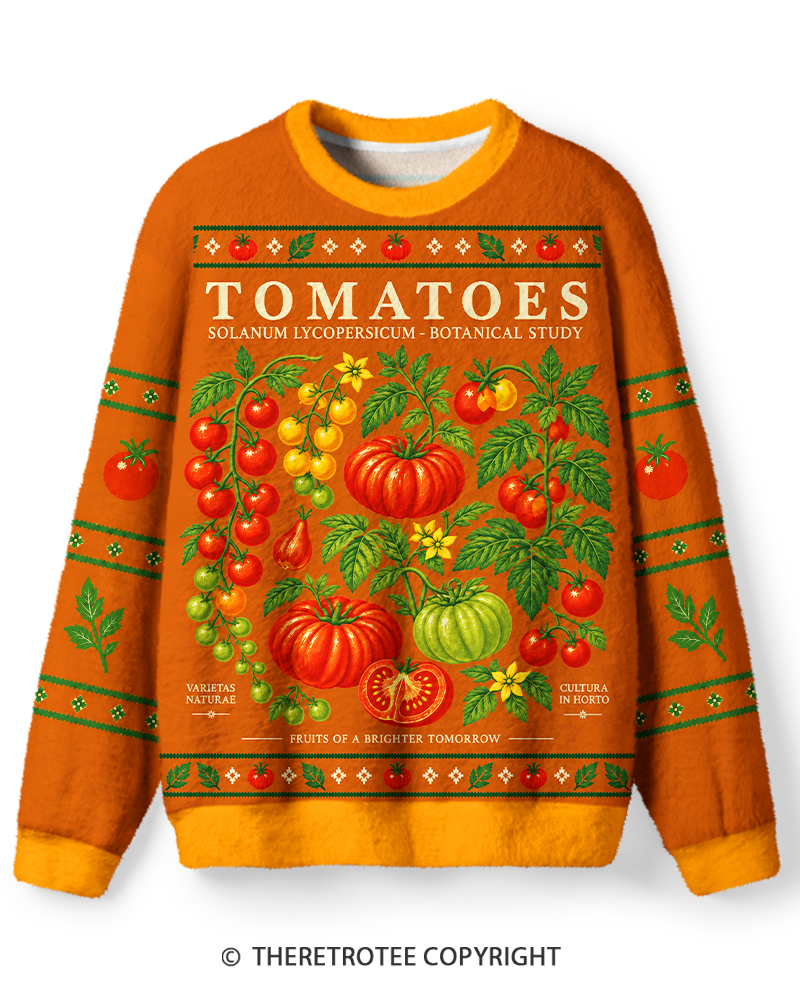 TheRetroTee Vintage Tomato Botanical Sweater