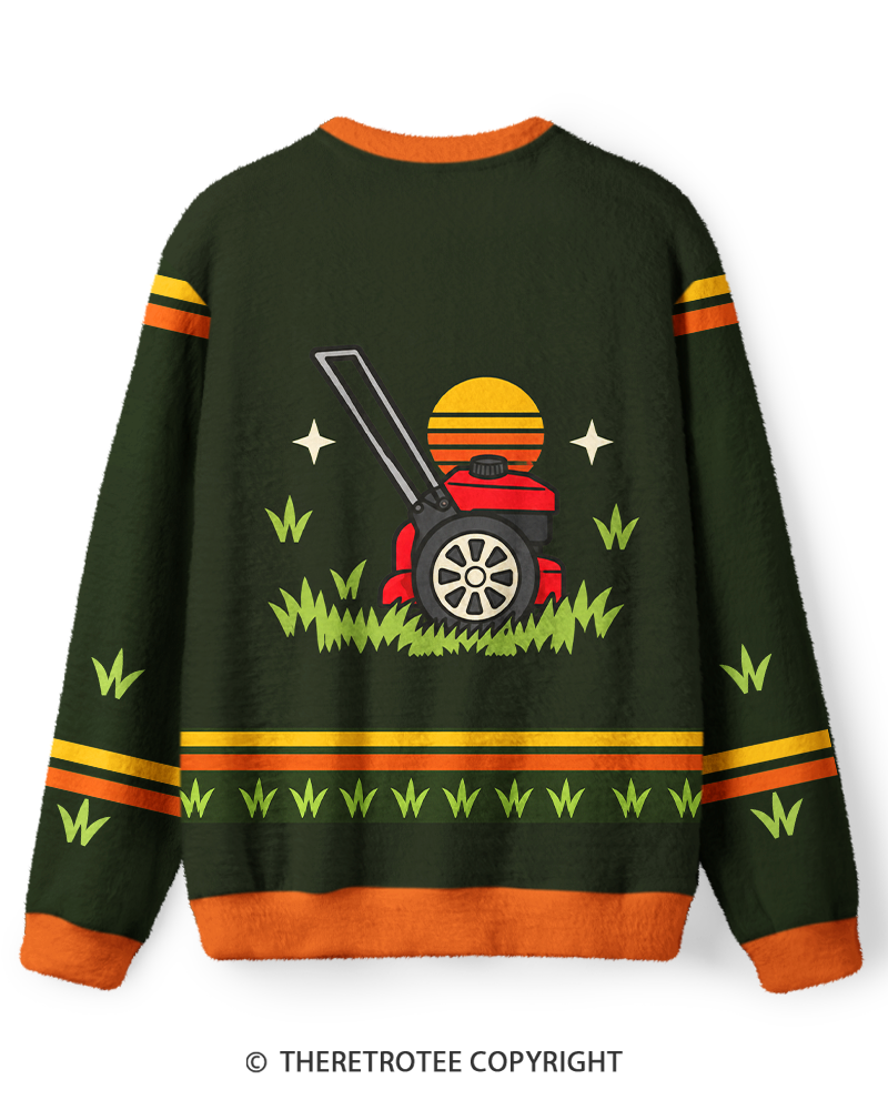 TheRetroTee Father Mows Best Lawn Sweater