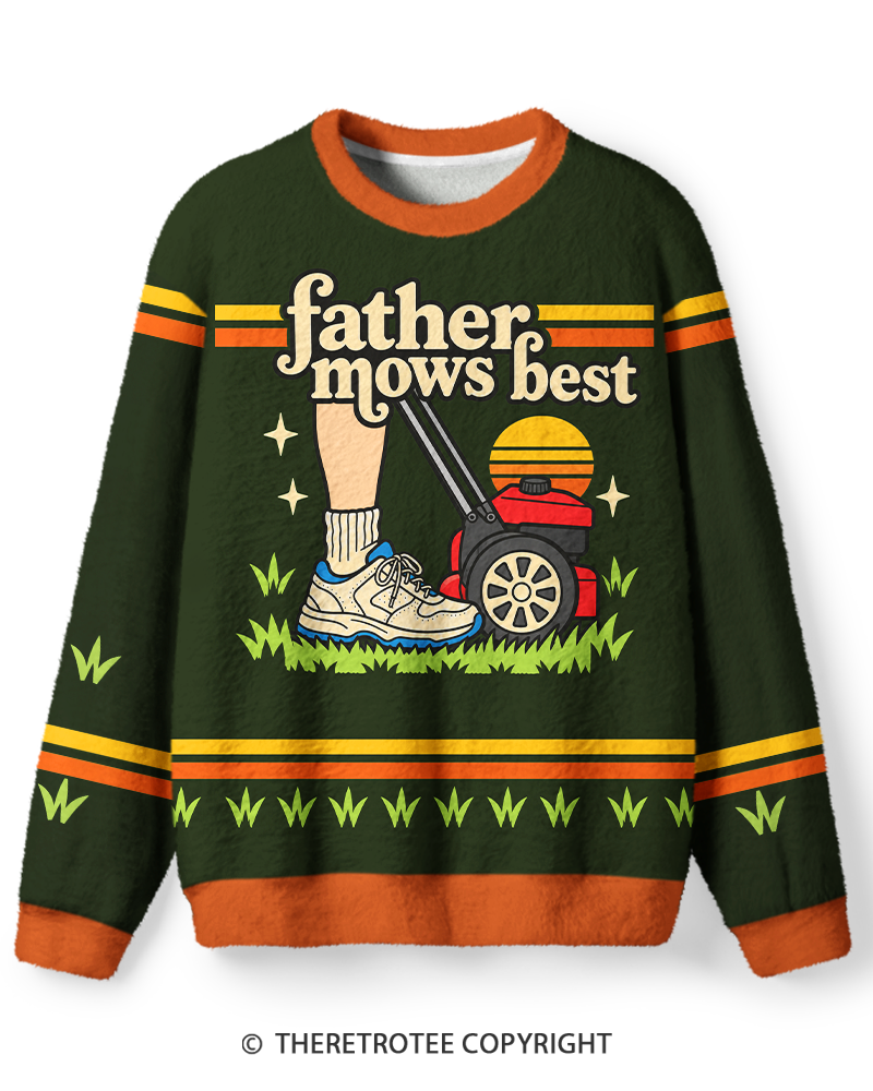 TheRetroTee Father Mows Best Lawn Sweater
