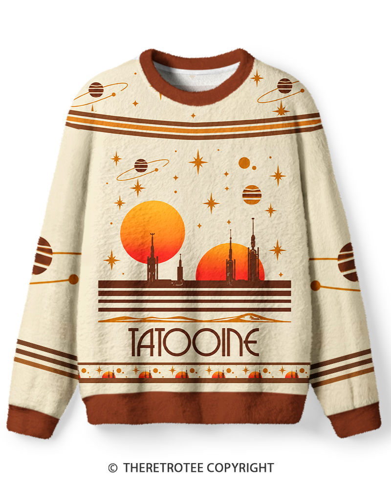 TheRetroTee Twin Suns Desert Horizon Sweater