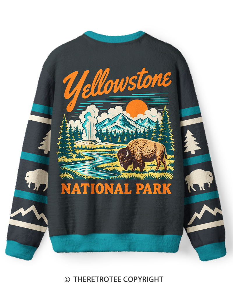 TheRetroTee Yellowstone Wild Wilderness Sweater