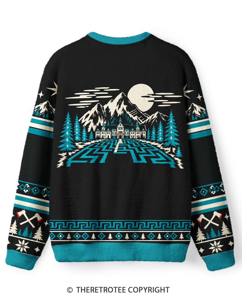 TheRetroTee Haunted Mountain Lodge Sweater