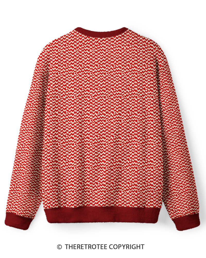 TheRetroTee Vintage 1970s Scarlet Knit Texture Sweater