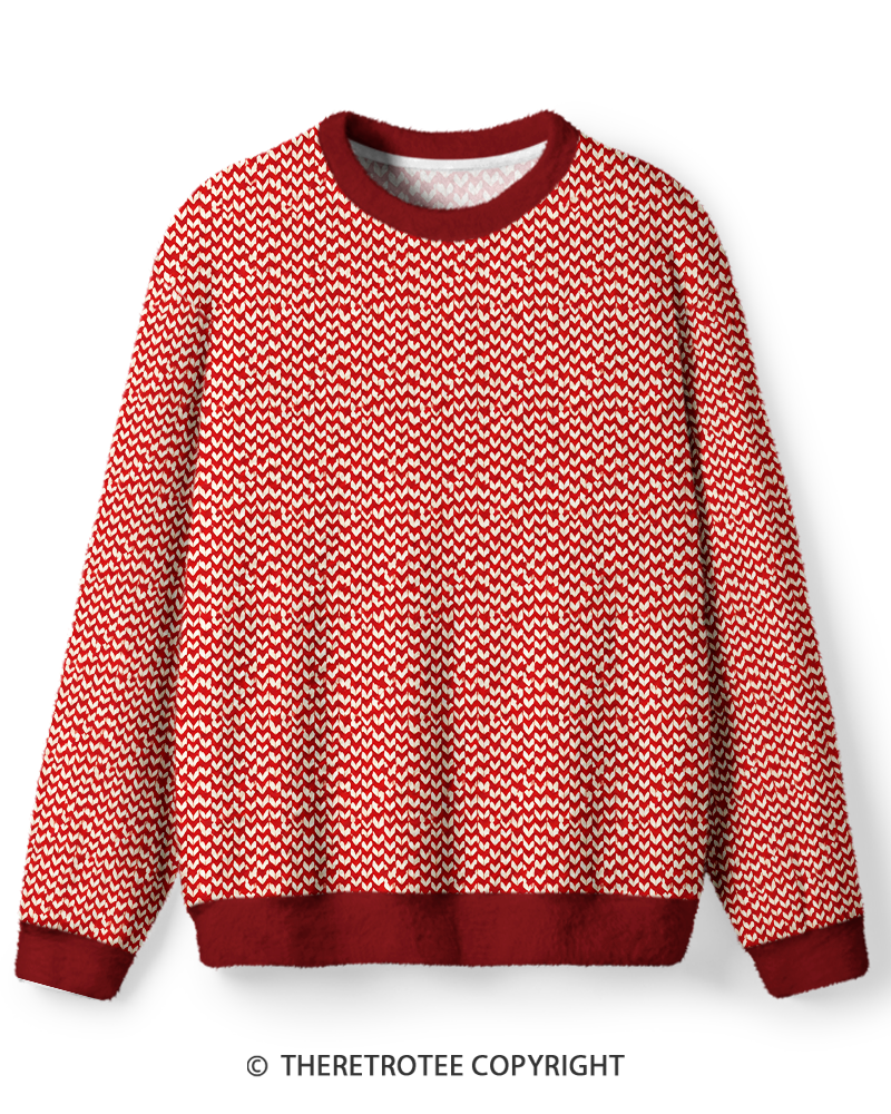 TheRetroTee Vintage 1970s Scarlet Knit Texture Sweater