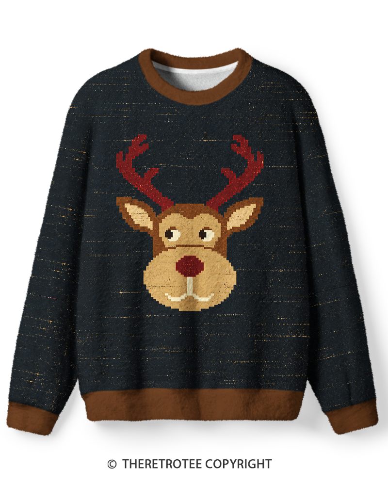 TheRetroTee Vintage Retro Movie Inspired Navy Heritage Sweater