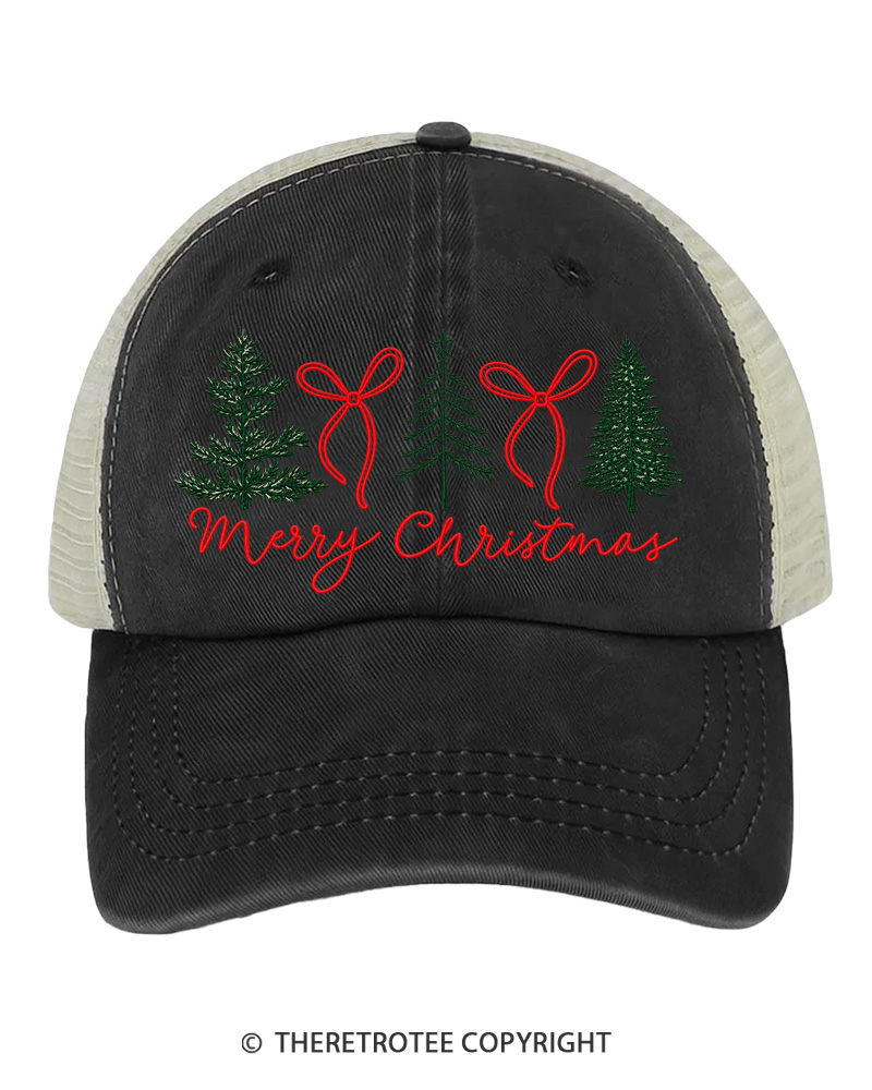 TheRetroTee Merry Christmas 1970s Trucker Hat
