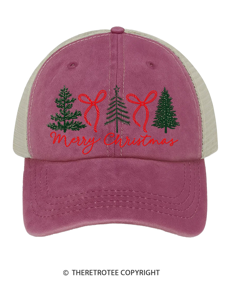 TheRetroTee Merry Christmas 1970s Trucker Hat