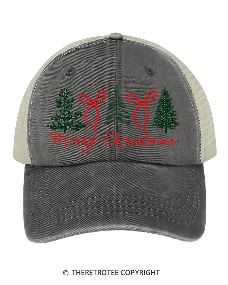TheRetroTee Merry Christmas 1970s Trucker Hat