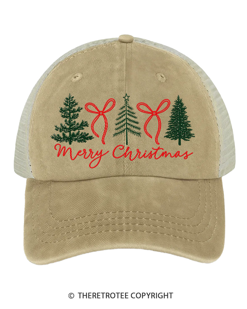 TheRetroTee Merry Christmas 1970s Trucker Hat